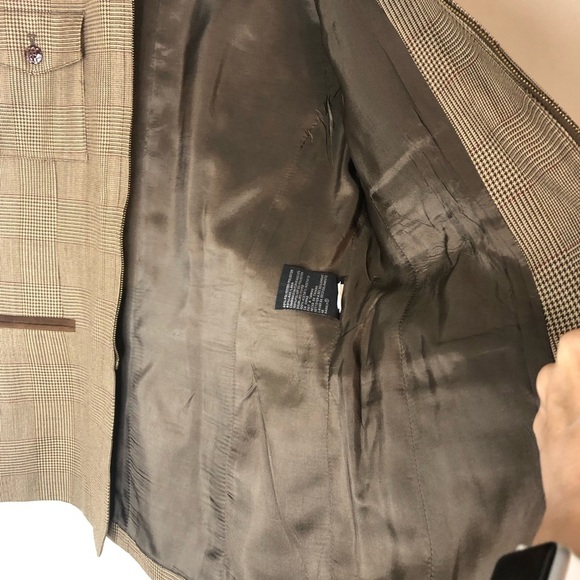 Vtg 90's Kasper For ASL Houndstooth Blazer Jacket Sz 4 Brown English Countryside - Picture 11 of 12